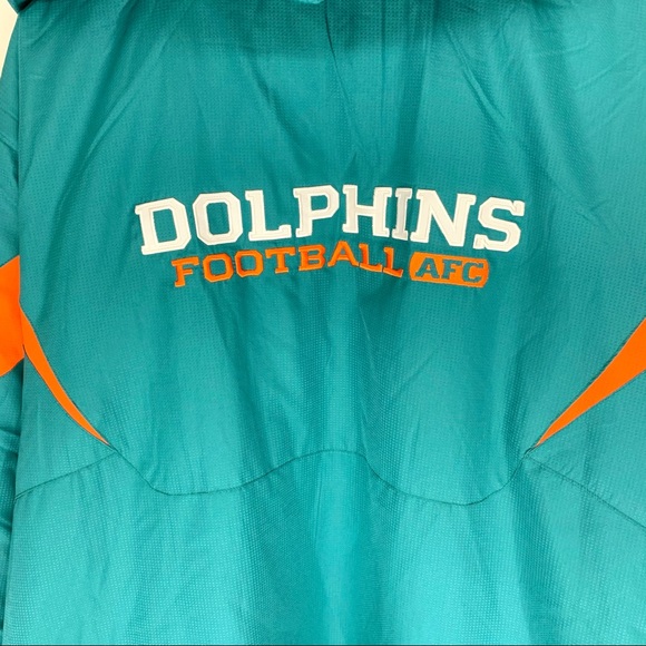 NFL Onfield Reebok Miami Dolphine Hooded Jacket - Picture 6 of 7